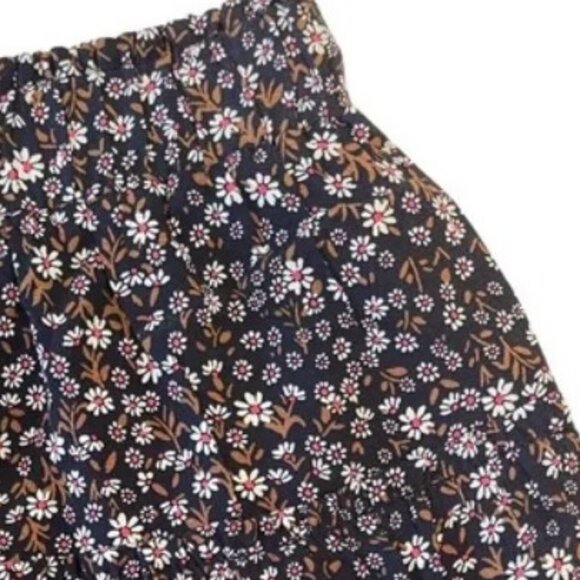 Ann Taylor LOFT Navy Floral Tiered Skirt Size L - Picture 3 of 7